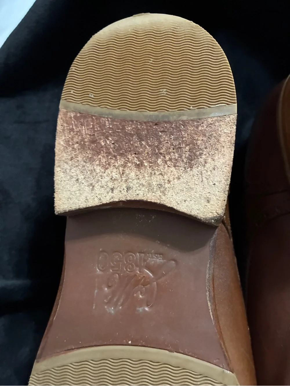 Johnston & Murphy men’s cap toe Oxford dress shoes brown leather Size 13M.